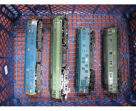 Four "OO" Gauge/4mm Unboxed Hornby Diesel Locomotives, Class 25 Bo-Bo, BR Blue R/No 25247, playworn, class 29 Bo-Bo BR Green 