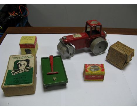 An Unusual Aluminium 'Jumbo' Road Roller, a platform truck, by Knights Head, boxed/Ansel electric motor, plus other motors.