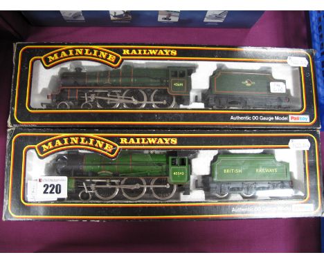 Two Mainline "OO" Gauge/4mm Boxed 4-6-0 Steam Locomotives and Six Wheel Tenders, Ref 37-075 "Rebuilt Patriot" Class 6P, BR Ap