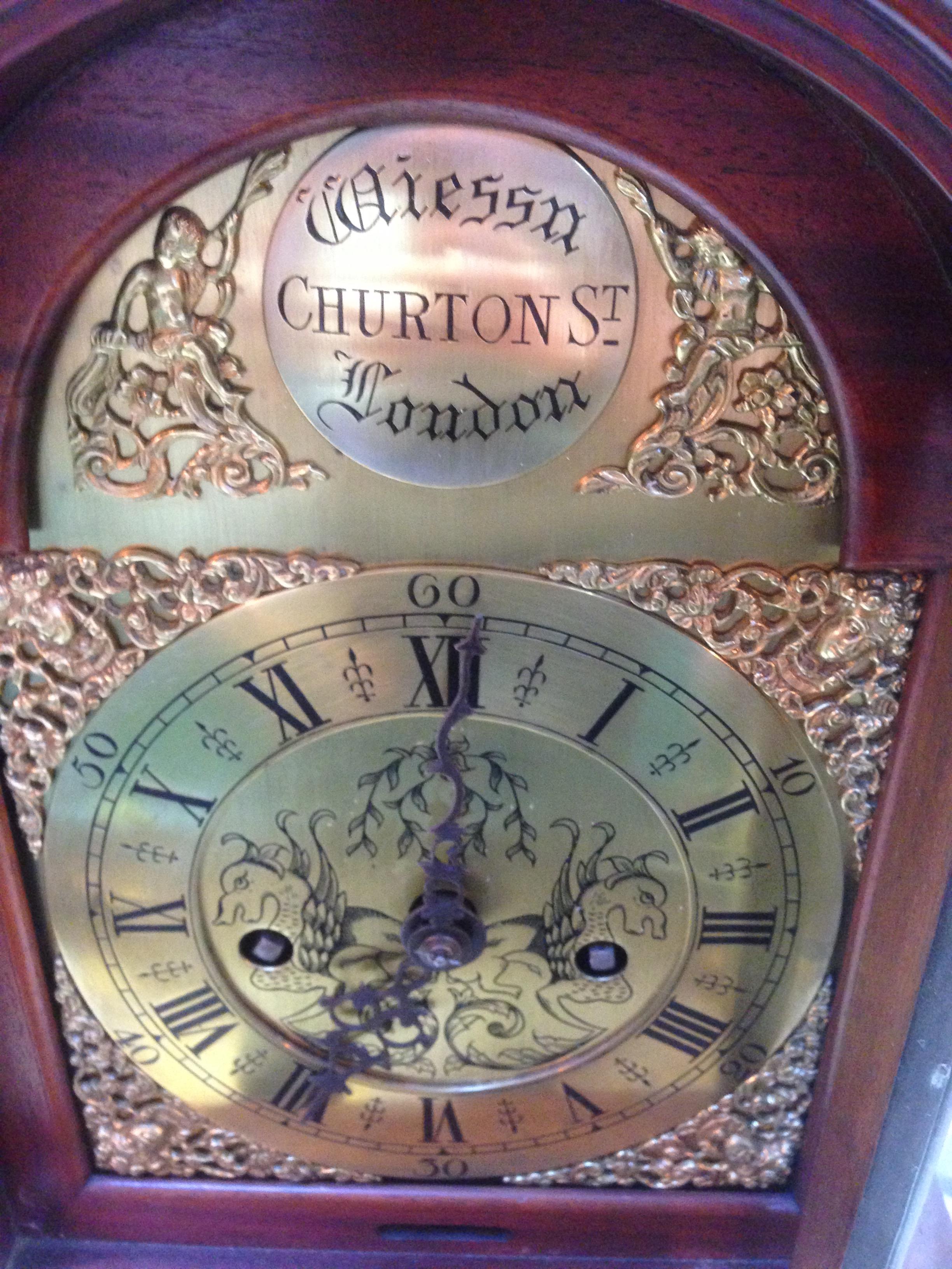 A fine quality Edwardian granddaughter clock having double weight