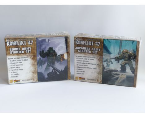 This is a pair of KONFLIKT '47 JAPANESE &amp; SOVIET STARTER ARMY SETS published by WARLORD GAMES in 2017. Sealed in original