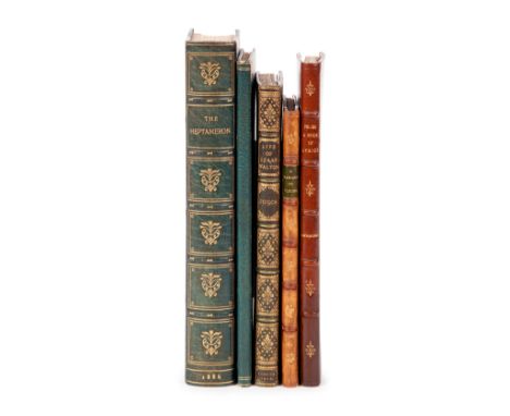 [BINDINGS]. A group of 5 finely-bound works, comprising:DE LA CROIX, D. Le Mariage Des Fleurs. Paris: Drost, 1798. Fourth edi