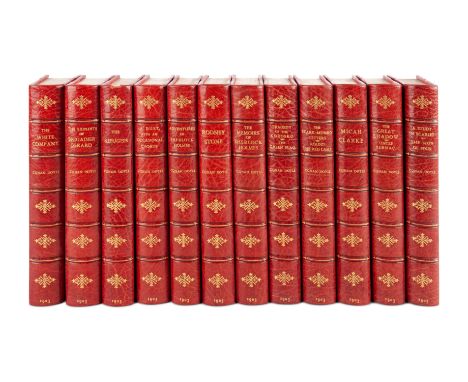 [BINDINGS]. DOYLE, Arthur Conan, Sir (1859-1930). Works. London: Smith, Elder &amp; Co., 1903.12 volumes, 8vo. Frontispieces,