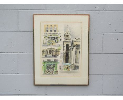 ALBANY WISEMAN (1930-2021): A framed and glazed print, 'Bloomsbury'. Pencil signed and No.57/300. Image size 57cm x 42cm 