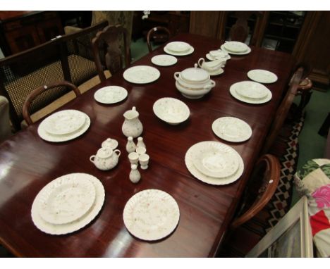 A selection of Wedgwood "Campion" pattern tablewares and a Kahla Konitz lidded soup bowl, no ladle 