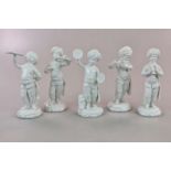 Hoechster Porzellan, 5 Figuren aus der Türkenkapelle