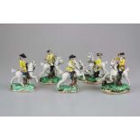 Nymphenburg, 5 Jagdfiguren, aus: "Gelbe Jagd"