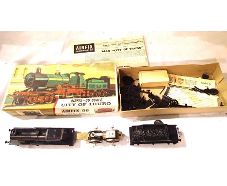 Airfix kit City Of Truro, part built with brass chassis/motor/wheels etc, requires finishing. P&amp;P Group 1 (£14+VAT for th