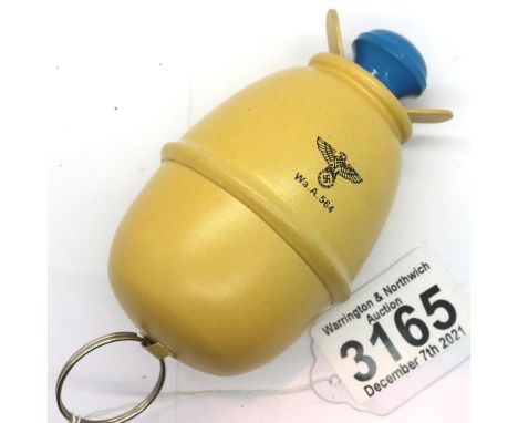 German WWII re-enactment Tropical or Afrika Korps hand grenade. P&amp;P Group 1 (£14+VAT for the first lot and £1+VAT for sub