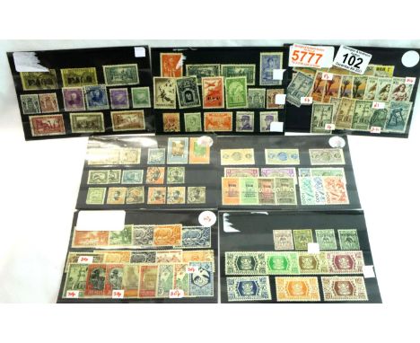Eight cards of French Colonies stamps and Monaco. P&amp;P Group 1 (£14+VAT for the first lot and £1+VAT for subsequent lots) 