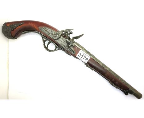 Replica flintlock pistol. P&amp;P Group 2 (£18+VAT for the first lot and £3+VAT for subsequent lots) 
