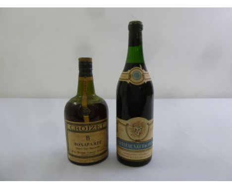Croizet vintage 1906 Bonaparte Cognac Fine Champagne and Chateauneuf du Pape vintage 1964
