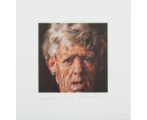 * Robert O. Lenkiewicz [1941-2002]-
Snowy:-
Project 11. Old Age
lithograph, signed in pencil on the mount
19.5 x 19.5cm.