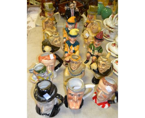 Character jugs and Novelty Teapots - a Tony Wood Mad Hatter teapots; a Tony Wood Jester jug; a Limited Edition Marx Brothers 