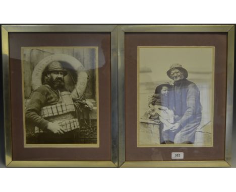 Frank Meadow Sutcliffe (1853-1941)A pair, Whitby Fisherman Henry Meadows & Tom Storr (1884), Photographic portraits, framed (