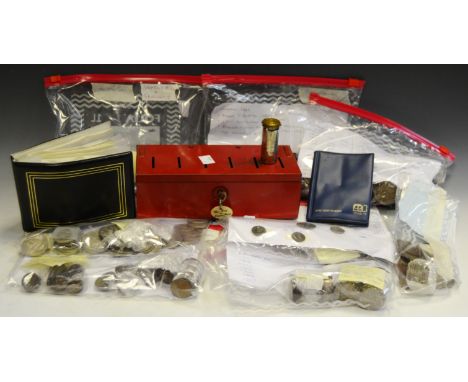 Coins - a large quantity of post 1947 British coins;  commemorative crowns;  some foreign