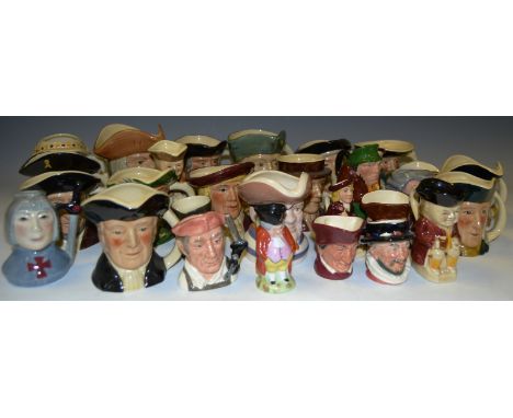 Miniature character jugs - Sir Philpott, another, Staffordshire Ceramics Old Timer Series Beaky; Royal Doulton miniature char
