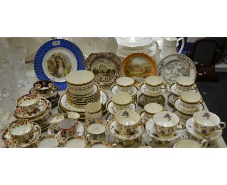 Teawares - a Queen China Kenilworth pattern part tea service; a Royal Stafford part tea service; a Collingwood China part tea