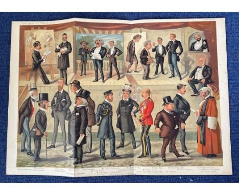 Vanity Fair print. Titled Supplement to Vanity Fair double print folds as issued dated 29. 11. 1890. Good condition Est.
