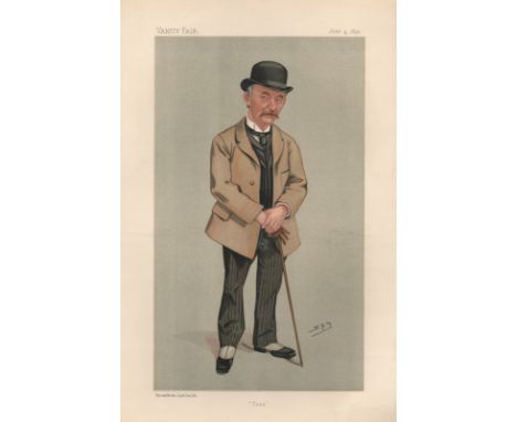 Vanity Fair Print titled Thomas Hardy "Tess" Literary dated 04. 06. 1892. Approx size 16x11. Good condition Est.