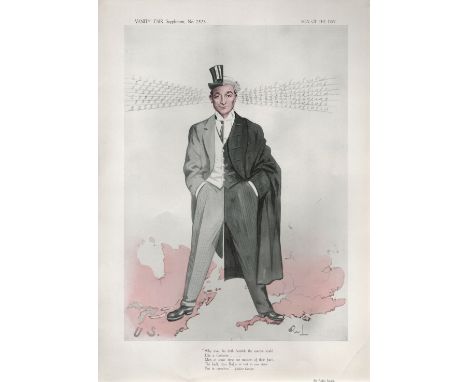 Vanity Fair Print titled Sir Rufus Isaac "Why Man we Doth" Politician dated 18. 06. 1913. Size Approx 16x11. Good condition E