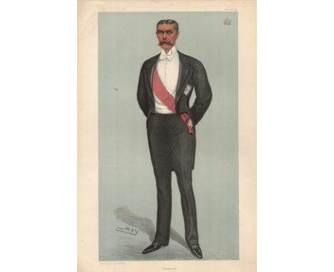 Vanity Fair Print titled Lord Kitchener "Khartoum" Military dated 23. 02. 1899. Approx size 16x11. Good condition Est.