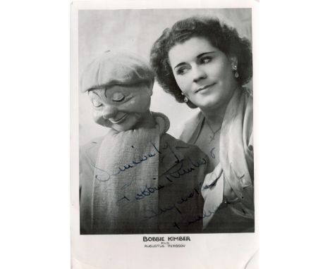 Bobbie Kimber signed 6x4 black and white vintage photo. Bobbie Kimber (born Ronald Victor Kimberley; 27 May 1920 - 8 April 19