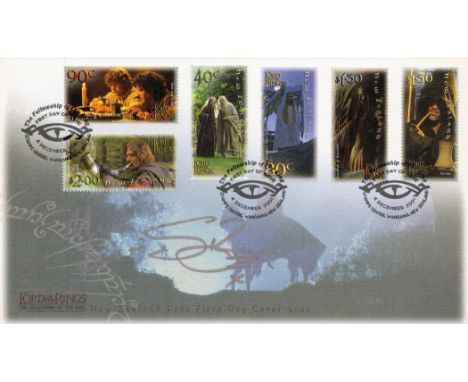 Sean Bean actor, a signed New Zealand 2001 The Lord of the Rings: The Fellowship of the Ring FDC. Postmarked 4th December 200