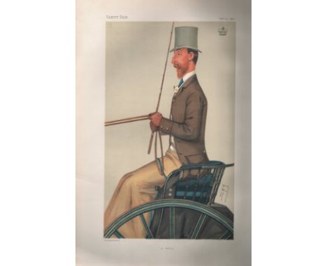 Vanity Fair print. Titled A Whip. Dated 19/10/1878. Lord Lonsborough. Approx size 14x12. Good condition Est. Good condition E