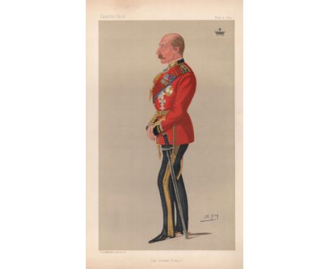 Vanity Fair Print titled Duke of Connaught "Our Soldier Prince" Royalty dated 02. 08. 1890. Size Approx 16x11. Good condition