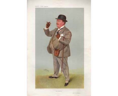 Vanity Fair print. Titled The Portly One. Dated 19/6/1907. Prentice. Approx size 14x12. Good condition Est. Good condition Es