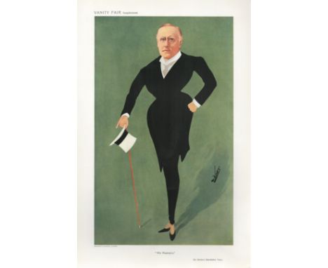 Vanity Fair print. Titled His Majestys. Dated 5/4/1911. Beerbohm Tree. Approx size 14x12. Good condition Est. Good condition 