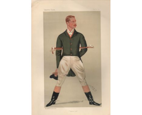 Vanity Fair Print titled WH Grenfell "Taplow Court" Horseman titled 20. 12. 1890. Approx size 16x11. Good condition Est.