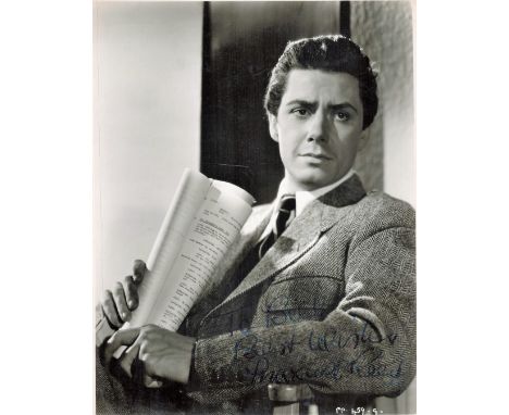 Maxwell Reed signed 10x8 vintage photo. Dedicated. Good condition Est.