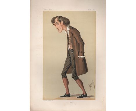 Vanity Fair Print titled Sir William Irving "The Bells " Theatre dated 19. 12. 1874. Size Approx 16x11. Good condition Est.