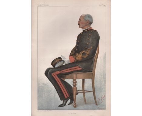 Vanity Fair Print titled Dreyfus "Art Rennes " Military dated 07. 09. 1899. Approx size 16x11. Good condition Est.