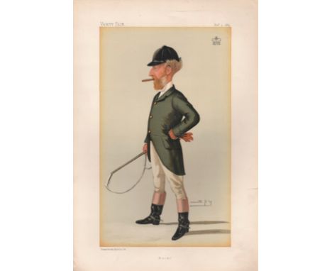 Vanity Fair Print titled Bateson Harvey "Bucks" Sports Rider dated 07. 11. 1885. Approx size 16x11. Good condition Est.