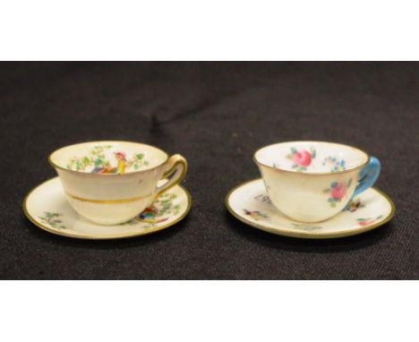 Two Crown Staffordshire miniature Cup/saucers