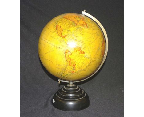 Vintage 'Geographia" 10" Terrestrial Globe on a bakelite stand