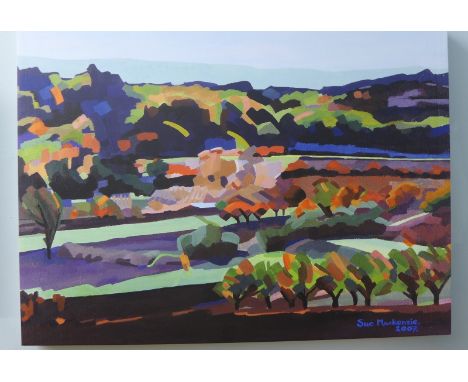 A modern canvas art print on canvas of a landscape by Sue Mackenzie 