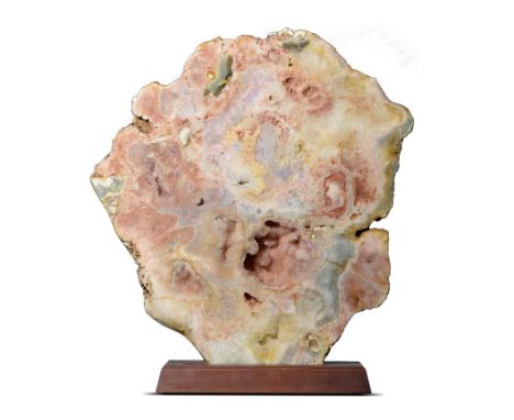 Minerals: A Rose Amethyst polished specimenRio Grande do Sul, Southern Brazilon stand 53cm highA rare occurrence from the ame