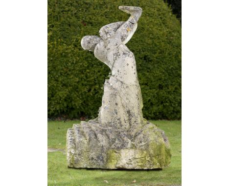 Garden Sculpture: ▲ Edward Bainbridge Copnall EvolutionCarved Portland stone190cm high by 107cm squareEdward Bainbridge Copna