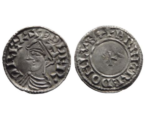 Edward the Confessor penny, London. Radiate bust/small cross type, 1044-1046 AD. Radiate bust left, +EDPERD REX. R.+BRIHTRED 