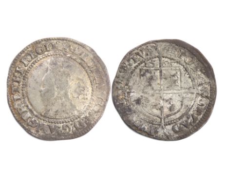 Elizabeth I sixpence 1567. Third and fourth issue, 1561-77. Crowned bust left, rose behind. R. shield over cross. Mint mark c