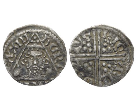 Ireland, Henry III penny, Dublin. 1216-1272 AD. Crowned facing bust with sceptre, HENRICVS REX III. R. Voided cross, pellets 