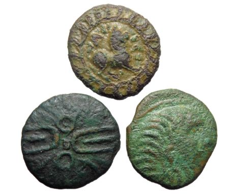 Celtic Britain, North Thames bronze units. To include Tasciovanos Sea Horse ABC 2658-2661, Tasciovanos Boar ABC 2667, Rues Li