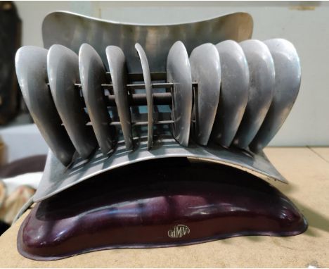 An HMV Art Deco twin bar electric fire (sold as collector's item only) 