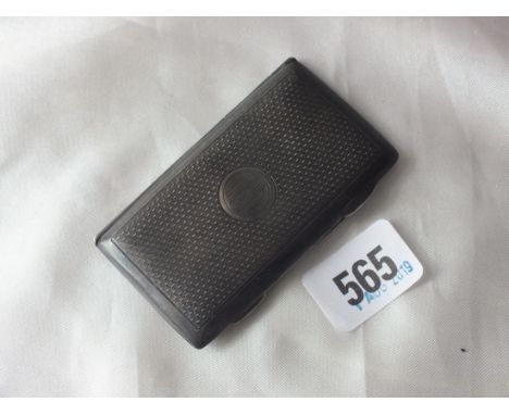 Engine turned card case, 3” wide Lon by SM &amp; Co 48g.  
