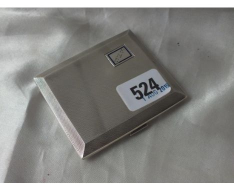 Cigarette case, engine turned, 2.75” high Lon 1930 90g.  