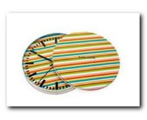 Boxed brand new Karlson gift tin box wall clock x 20